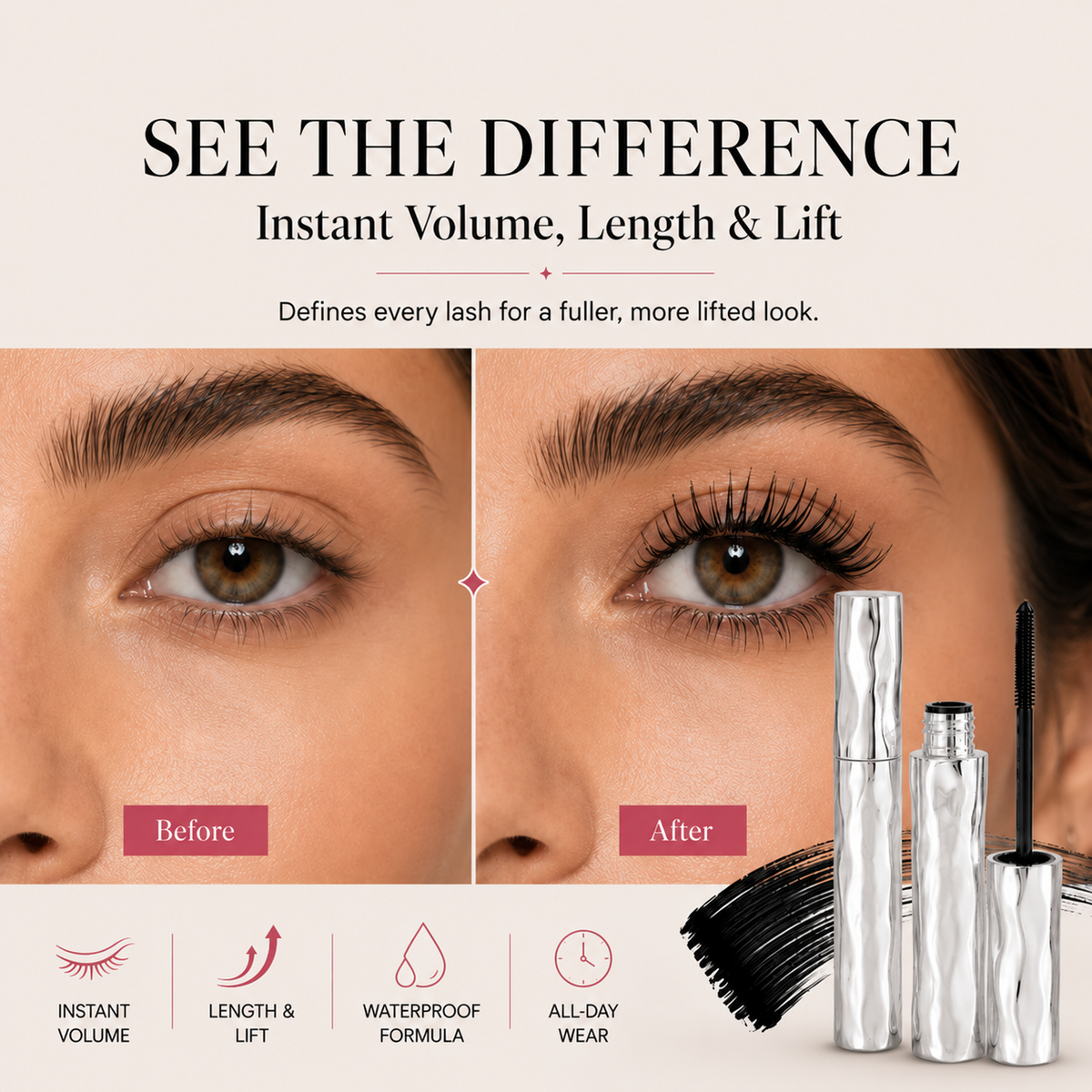Waterproof Curling Lengthening Mascara